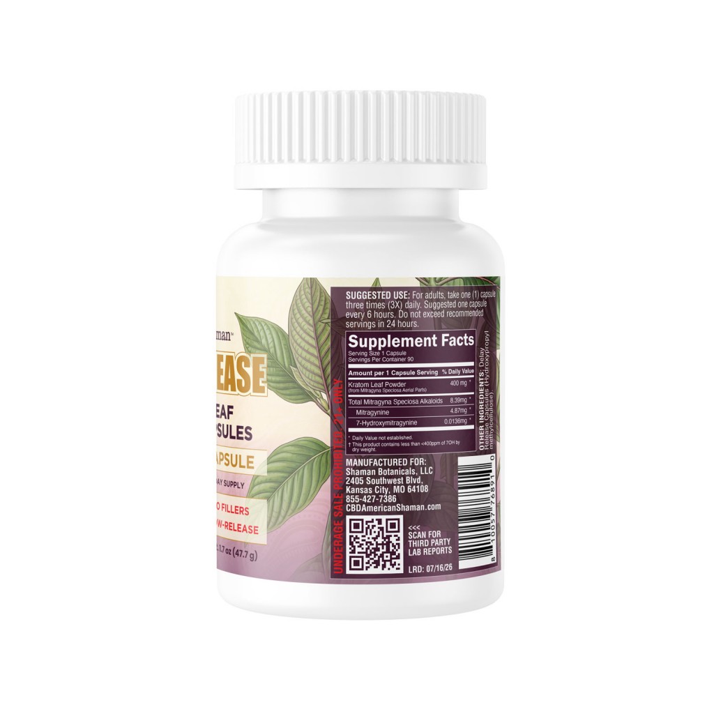 Shaman Ease - Kratom Capsules