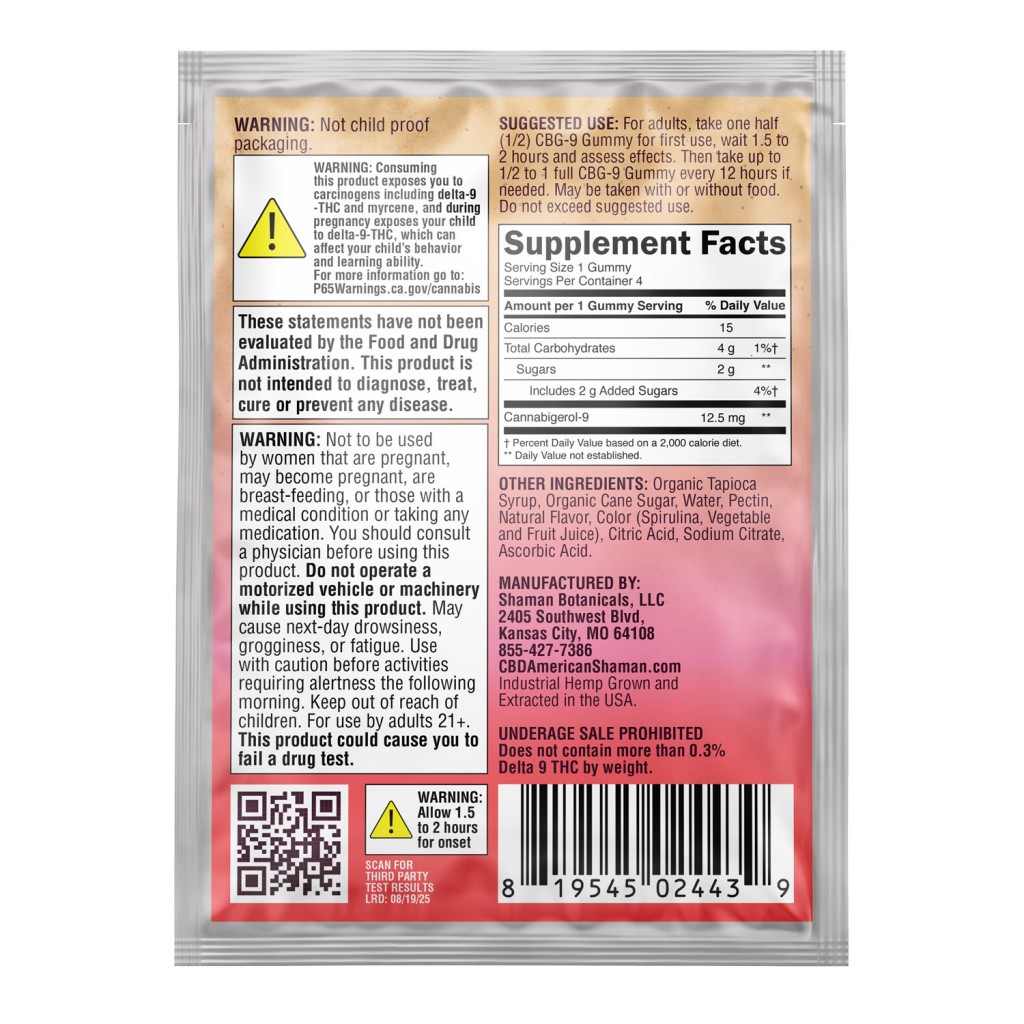 CBG 9 Gummies (Ultra 9 Gummies)