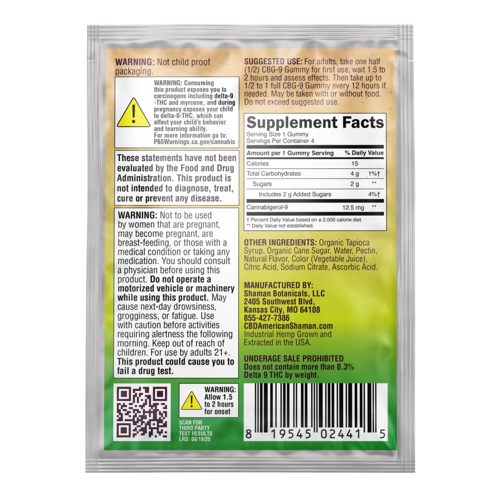 CBG 9 Gummies (Ultra 9 Gummies)